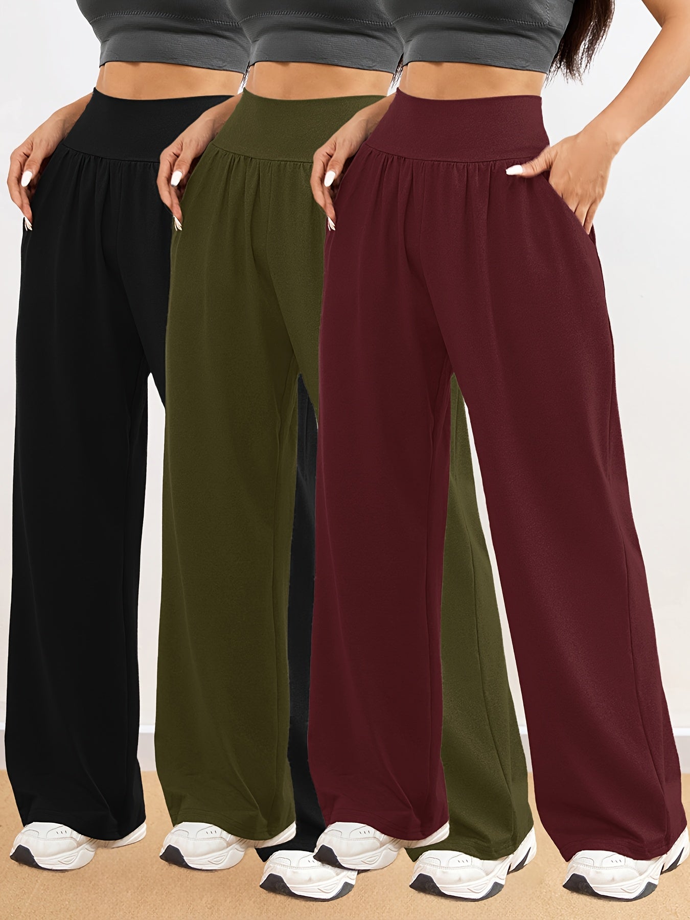 Women’s 3-Piece Wide-Leg Yoga Pants by Snagg A Pant