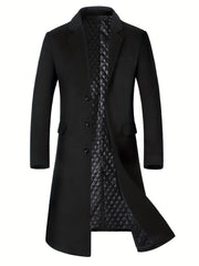 Stylish Wool Blend Men’s Retro Long Coat by Snagg A Coat