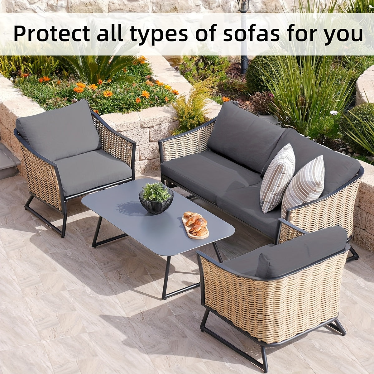 Outdoor Sofa Cushion Cover Set by Snagg A Cushion Cover