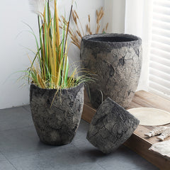 Vintage Fiber Clay Plant Pot with Drainage by Snagg A Pot