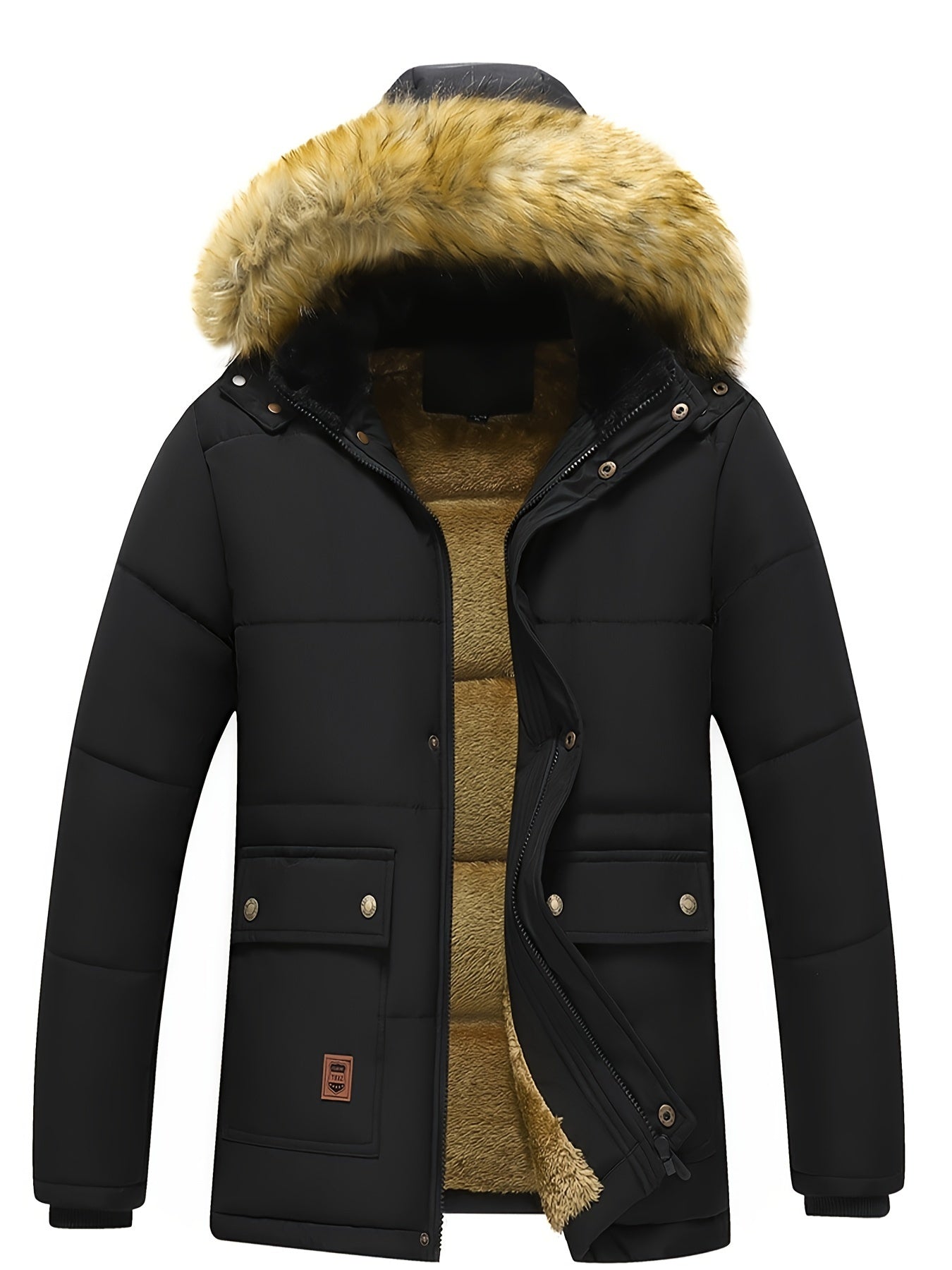 Men’s Heavy-Duty Winter Jacket with Detachable Hood by Snagg A Jacket