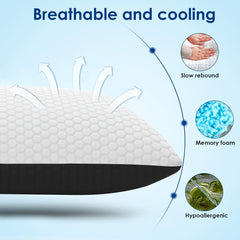 chess Premium Bamboo Shredded Cool Gel Bed Pillow by Snagg A Pillow