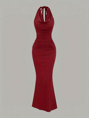 2pcs Elegant Halter Neck Mermaid Dresses - SnaggIt