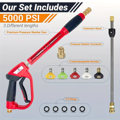 5000PSI 3IN1 High Pressure Washer Gun Lance with Nozzle