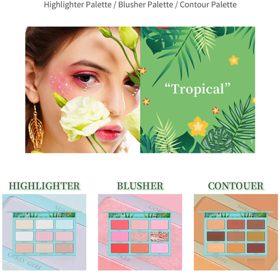 Professional 27 Color 3 in 1 Face & Eye Artistry Collection – Modular Contour, Highlighter & Blush Mega Palette