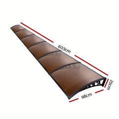 1m x 6m Brown Hollow Board Awning by Snagg An Awning