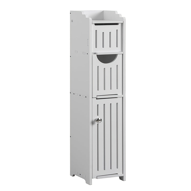 Slim PVC Bathroom Storage Cabinet by Snagg A Cabinet