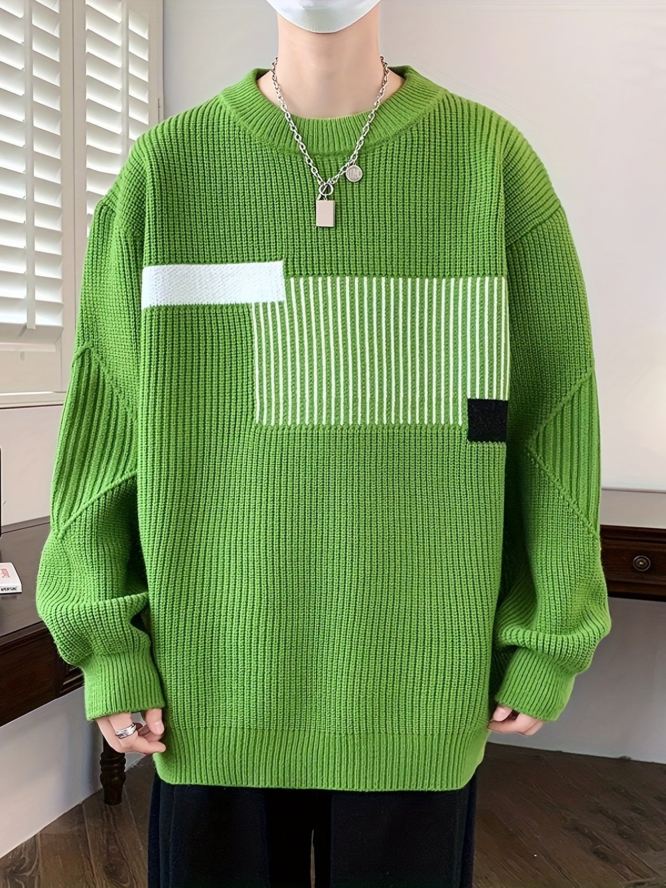 Men’s Geometric Pattern Sweater by Snagg A Jumper