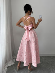 Elegant Sleeveless Maxi Dress with Tie-Back by Snagg A Dress