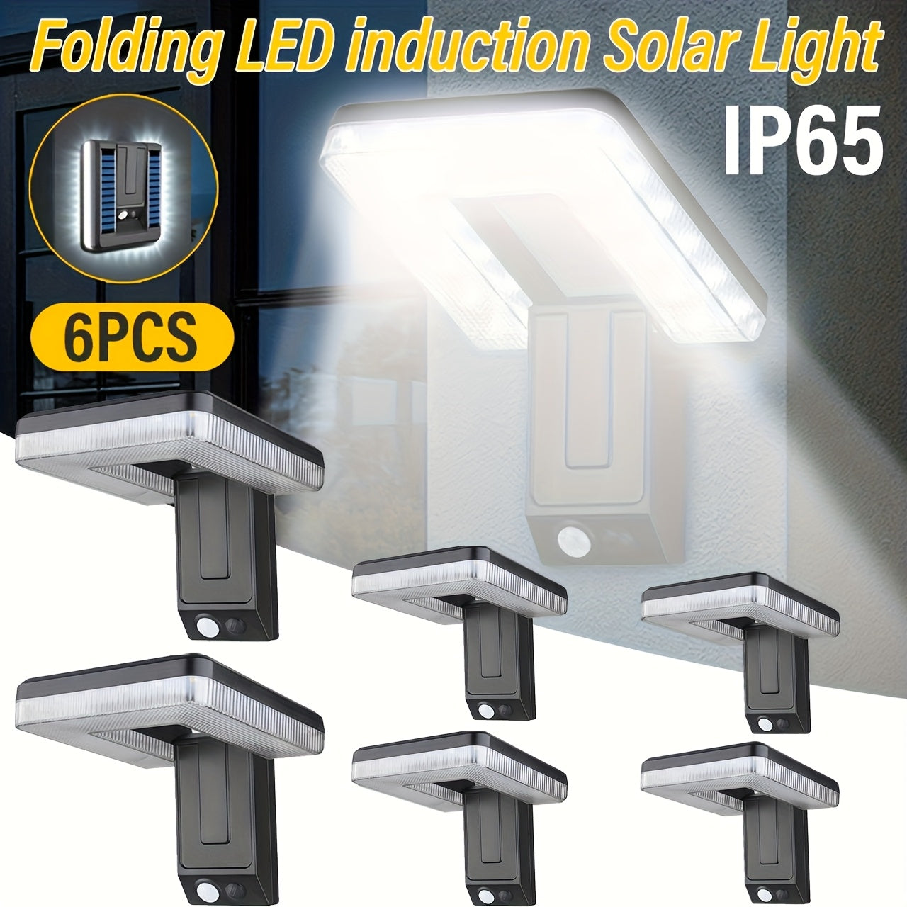 6pcs Solar IP65 Outdoor LED Flood Lamps with Motion Sensor by Snagg An Outdoor Light