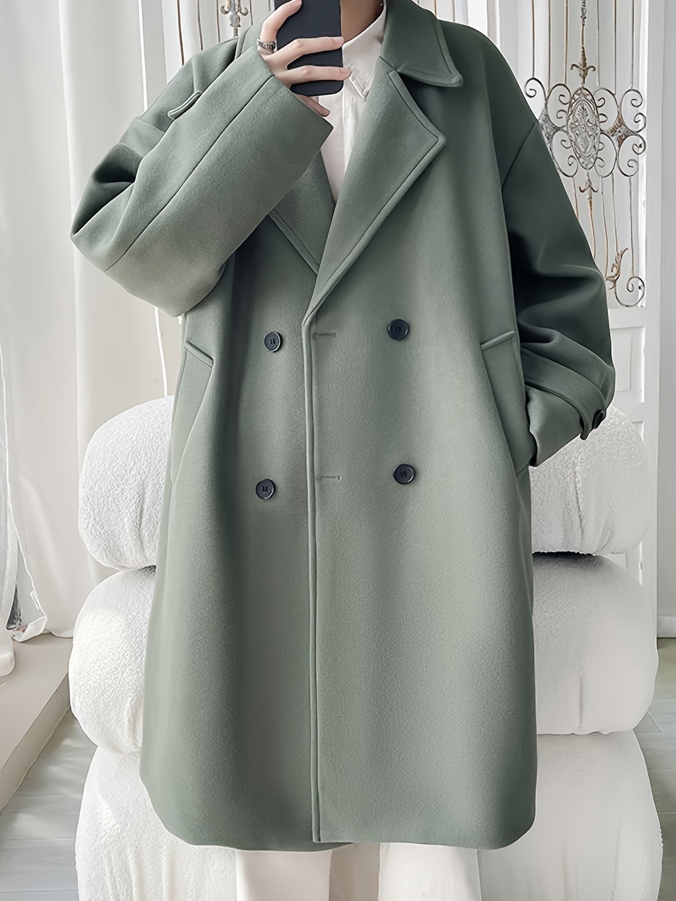 Men’s Elegant Double-Breasted Overcoat by Snagg A Coat