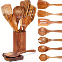 9pcs Wooden Cooking Utensil Set by Snagg A Utensil