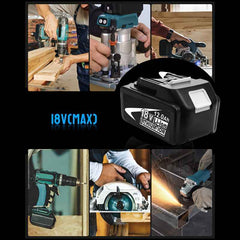 1 / 2 / 4 Pack 18 V 12.0 Ah Lithium-Ion Batteries — Replacement for Makita 18 V Cordless Tools