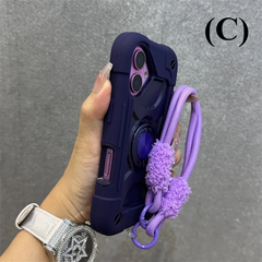 3 in 1 Heavy Duty Shockproof Case - for iPhone 17 Series - C - Purple / iPhone17 Pro Max - Phone Cases & Covers