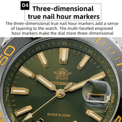 Luxury 41 mm Diver’s Quartz Watch - Men’s Watches