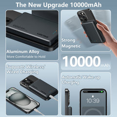 10000 MAh Slim Wireless Power Bank Compatible For IPhone Series by Snagg A Power Bank
