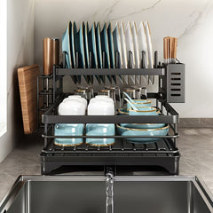 2 Tier Black Iron Kitchen Dish Rack by Snagg A Rack