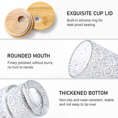 Premium Hobnail Glass Tumbler Set 4 11oz Non Slip Home by Snagg A Cup