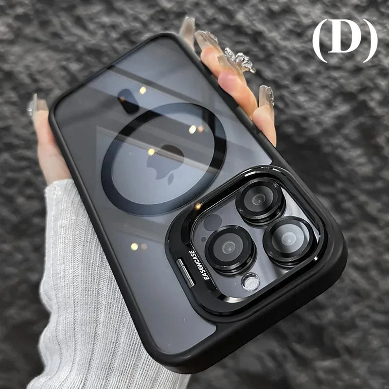 Luxury Magnetic Shockproof Full-Coverage Case - for iPhone 15 Series - D - Black / For Pro - Phone Cases & Covers