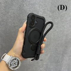 Wristband Lanyard Magsafe Magnetic Case - For iPhone 16 Series - D - Blue / Pro Max - Phone Cases & Covers