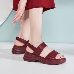Women’s Platform Sandals With Adjustable Hook-and-Loop Straps by SnaggIt