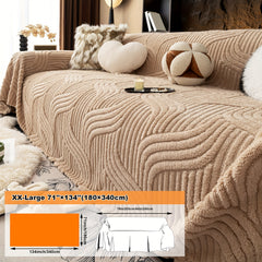 Oversized, Soft & Durable Plush Sofa Cover by Snagg A Sofa Cover
