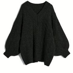 Plus Size Women’s V-Neck Sweater by Snagg A Top