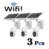 3 Pack 1080P Solar Powered Security Cameras by Snagg An Outdoor Camera
