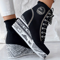 Women’s Solid Color Denim Lace-Up Boots by Snagg A Shoes