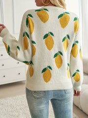 Women’s Cozy Lemon Print Sweater by Snagg A Top