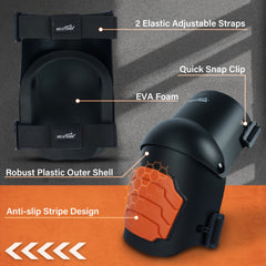 Anti slip Strong Double Strap Heavy Duty Knee Pads by Snagg A Knee Pads