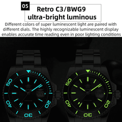 Luxury 41 mm Diver’s Quartz Watch - Men’s Watches