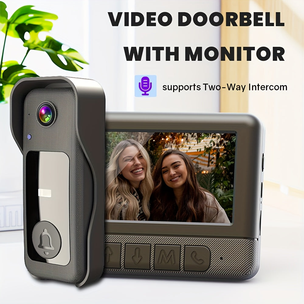 Video Doorbell with Screen No WiFi Needed, Local Storage up to 128GB by Snagg A Doorbell Camera