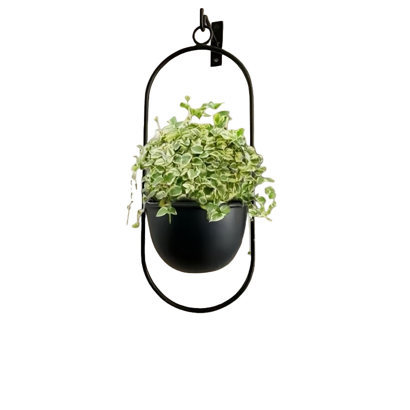 Vintage Black Metal Wall Planter by Snagg A Pot