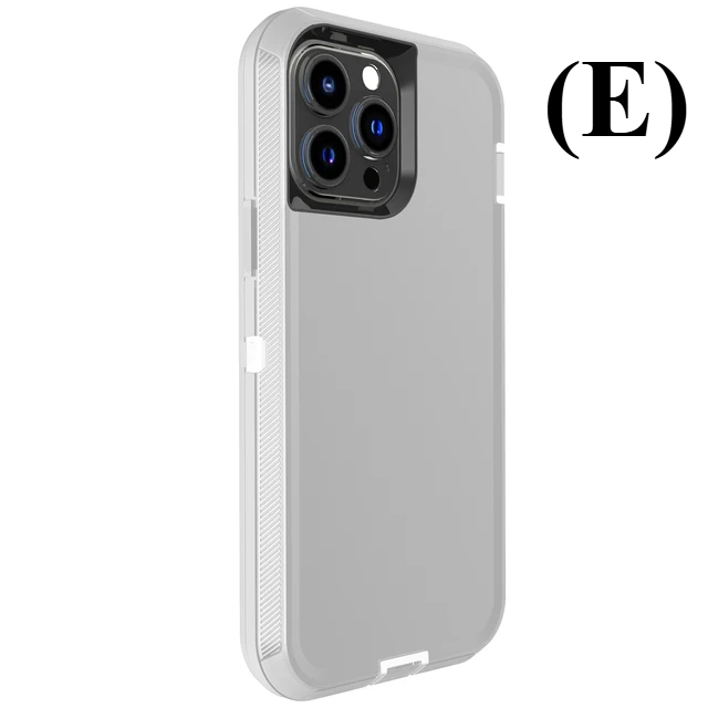 3 IN 1 Heavy Duty Armor Shockproof Dust Proof Case - For iPhone 15 Series - E - Off-White / 15PRO MAX - Phone Cases &
