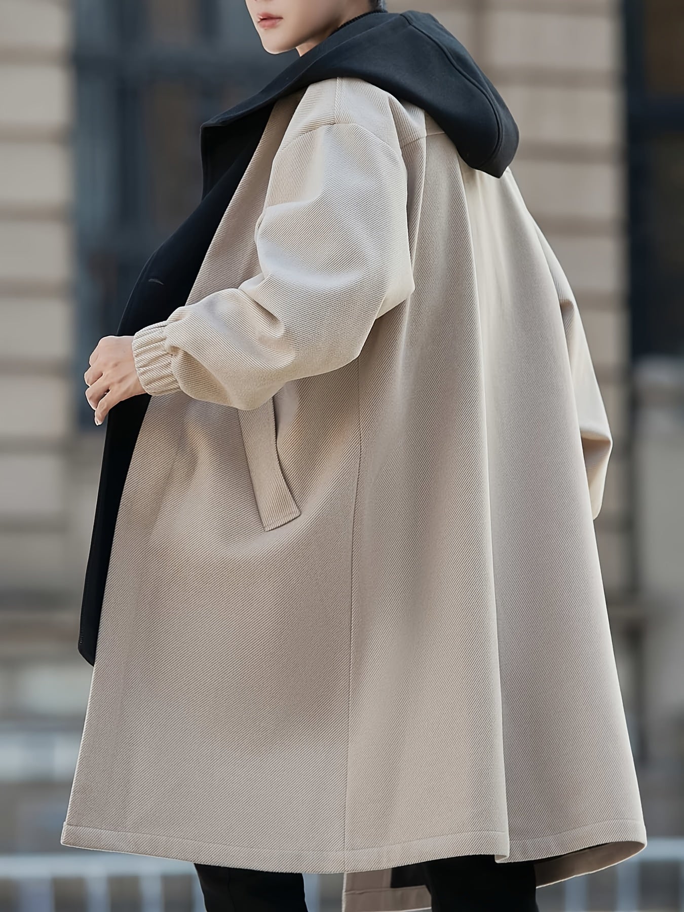 Men’s Casual Hooded Tweed Trench Coat by Snagg A Coat