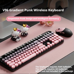 Wireless Keyboard & Mouse Set – 2.4G Connection with Colorful Gradient Design by Snagg A Keyboard