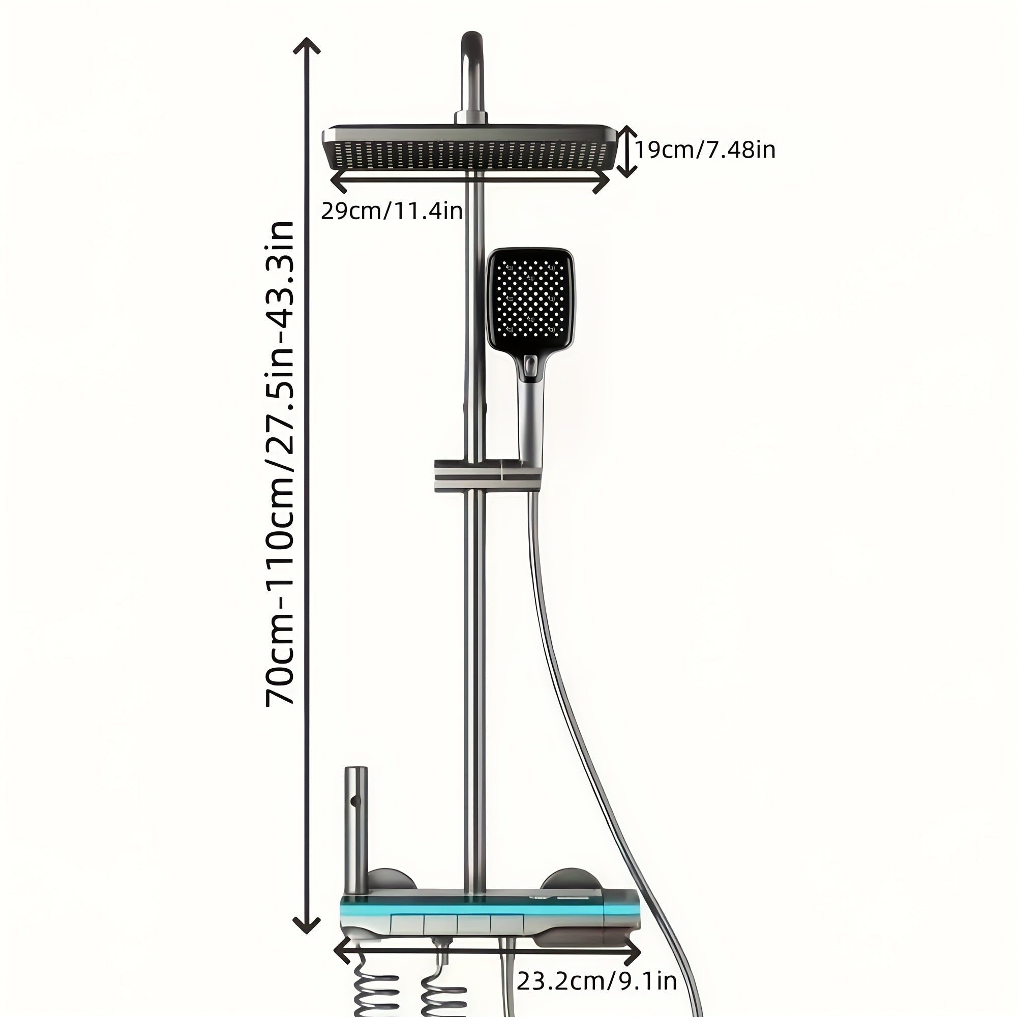 LED Rain Shower System by Snagg A Shower Head