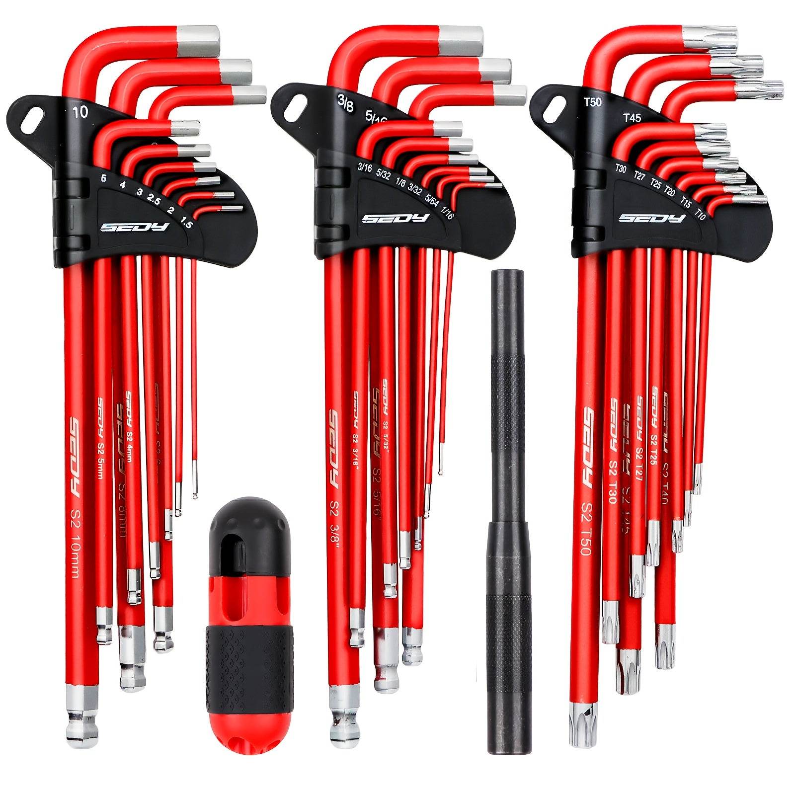 30-Piece Long Arm Hex & Torx Key Wrench Set - SnaggIt