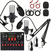 V8K Sound Card & Condenser Microphone Set by Snagg An Audio Mixer