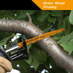 5PCS 6 Inch Wood Pruning Reciprocating Saw Blades – 6TPI CR-V Sabre Saw for Wood & PVC Cutting