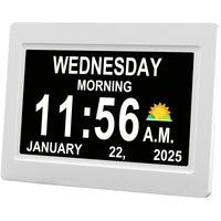 Large Digital Dementia Clock for Seniors by Snagg A Clock