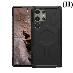 Shockproof Rugged Magnetic Case - for Samsung Galaxy S24 Series - H - Black / Ultra - Phone Cases & Covers