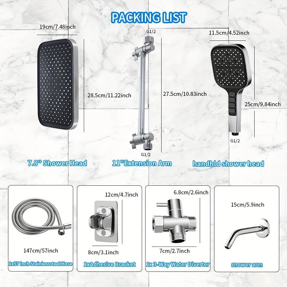 Rain Shower Head Combo by Snagg A Shower Head