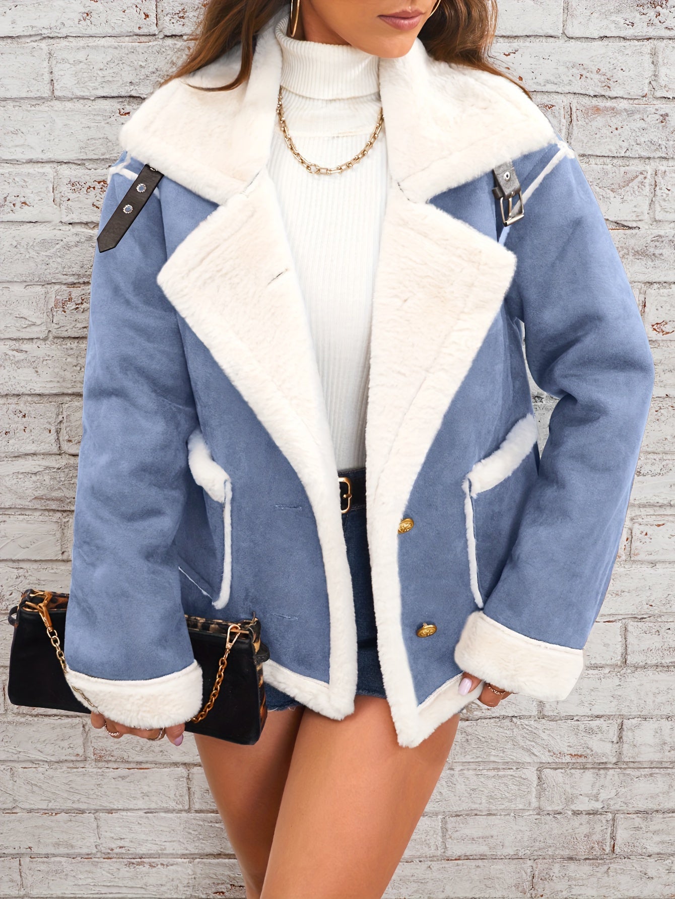 Women’s Lapel Plush Jacket by Snagg A Jacket