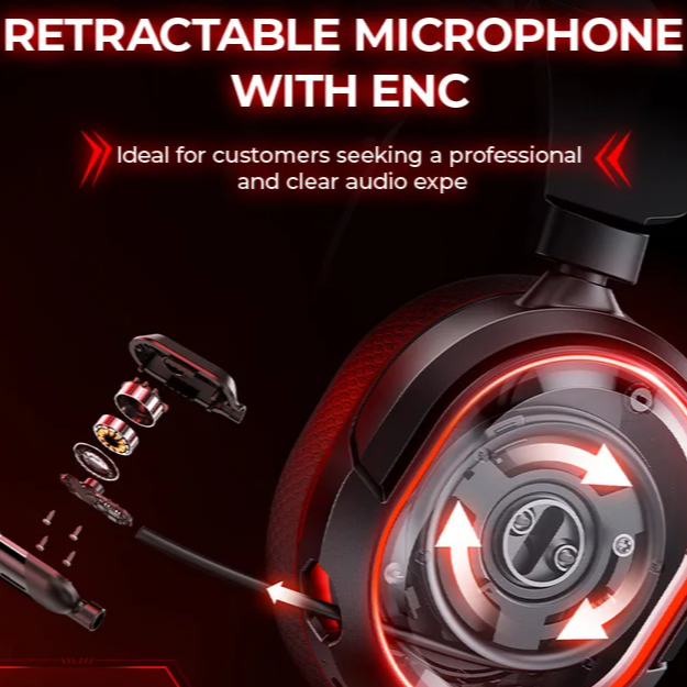 Wireless Gaming Headset Bluetooth & ENC Mic Compatible With PC, PS4, PS5 & Switch by Snagg A Gaming Headset