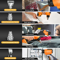 Cordless Multi Platform Heat Gun | 550°C Industrial Hot Air Tool with LED Task Light