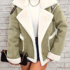 Women’s Lapel Plush Jacket by Snagg A Jacket