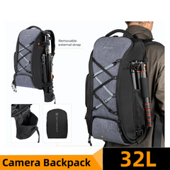 32L/25L Large Camera Backpack with Tripod Strap & Rain Cover – 15" Laptop