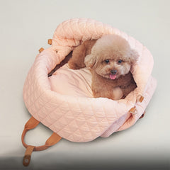 Quilted Pet Travel Bag with Removable Bed by Snagg A Pet Carrier